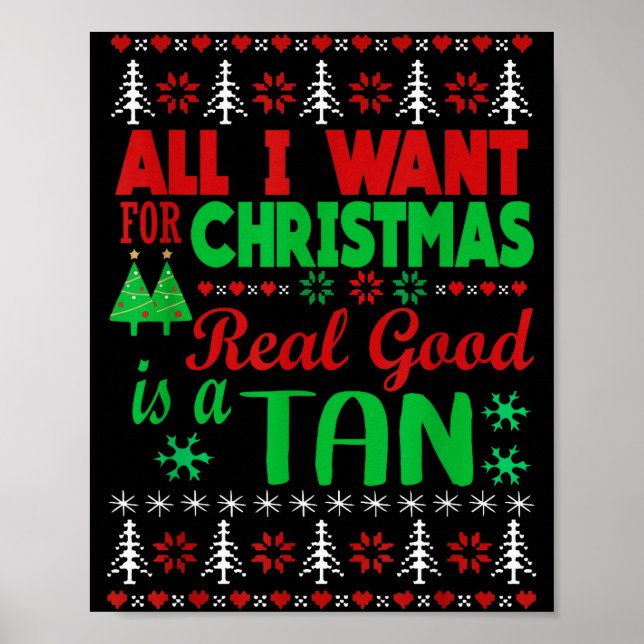 All I Want For Christmas Is A Real Good Tan Ugly X Poster (Framsidan)