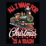 All I Want For Christmas Is A Steam Train Locomoti Poster<br><div class="desc">All I Want For Christmas Is A Steam Train Locomotive Pajamas</div>