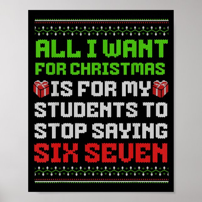 All I Want For Christmas Is For My Students Stop S Poster (Framsidan)