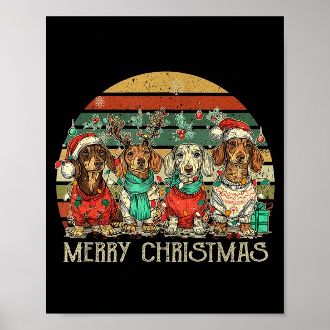 All I Want For Christmas Is More Dachshunds Ugly X Poster (Framsidan)