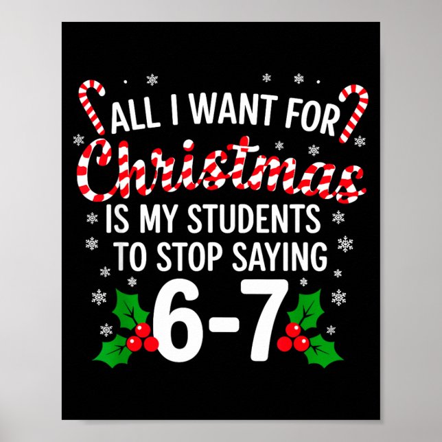 All I Want For Christmas Is My Students To Stop Sa Poster (Framsidan)