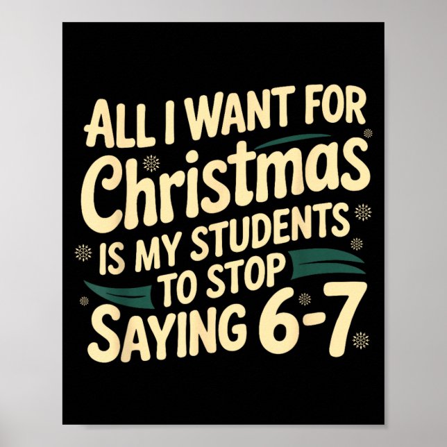 All I Want For Christmas Is My Students To Stop Sa Poster (Framsidan)