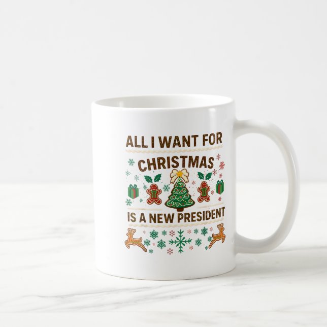 All I Want For Christmas Is New President  Kaffemugg (Höger)