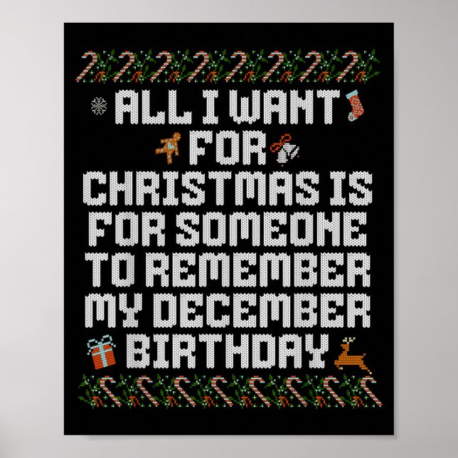 All I Want For Christmas Is Someone Remember My Bi Poster (Framsidan)