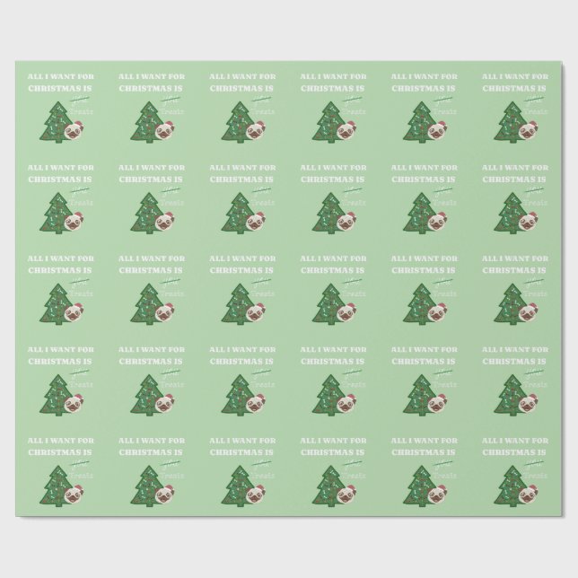 All I want for Christmas is treats Presentpapper (Platt)