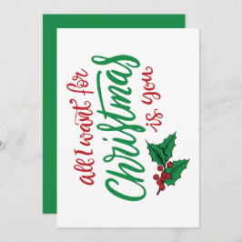 All I want for Christmas Julkort