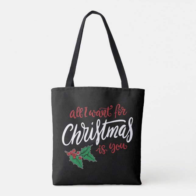 All I want for Christmas Tygkasse (Baksida)
