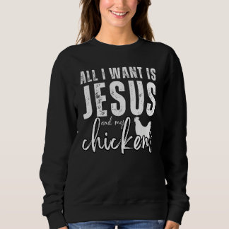 All I Want Is Jesus And My Chickens Christian Humo T Shirt