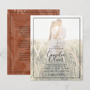 All-in-1 Rustic Terracotta PHOTO Overlay Bröllop