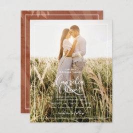 All-in-1 Rustic Terracotta PHOTO Overlay Bröllop