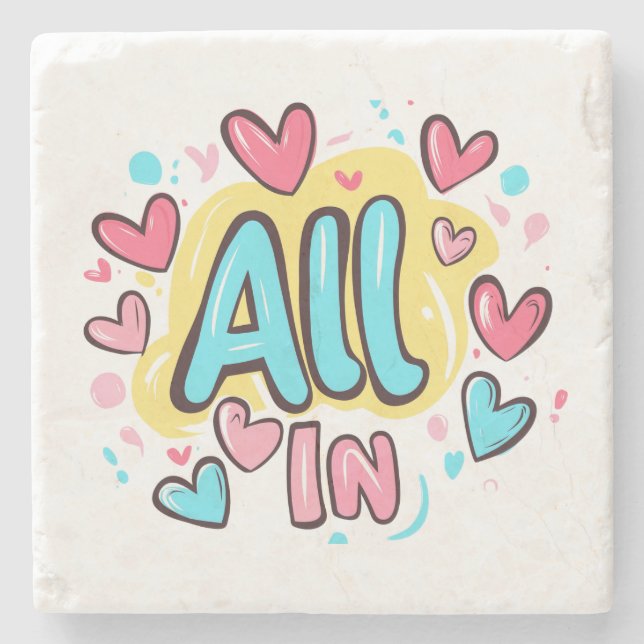 "All In" Graffiti-Stil Stenunderlägg (Framsidan)