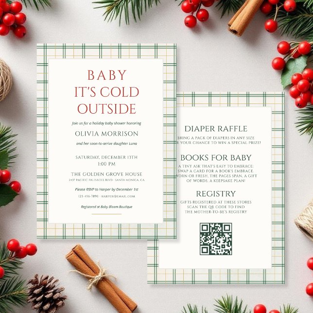 All in One Baby It's Cold Outside Baby Shower Inbjudningar (Skapare uppladdad)