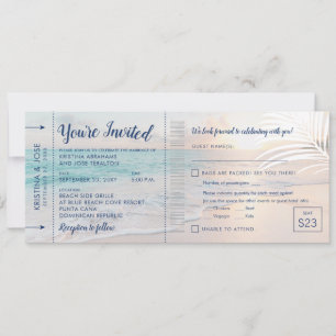 All-in-One-inbjudan till Beach Wedding Boarding Pa