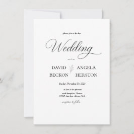 All-In-One Neutral Modern Boho Wedding  Inbjudningar