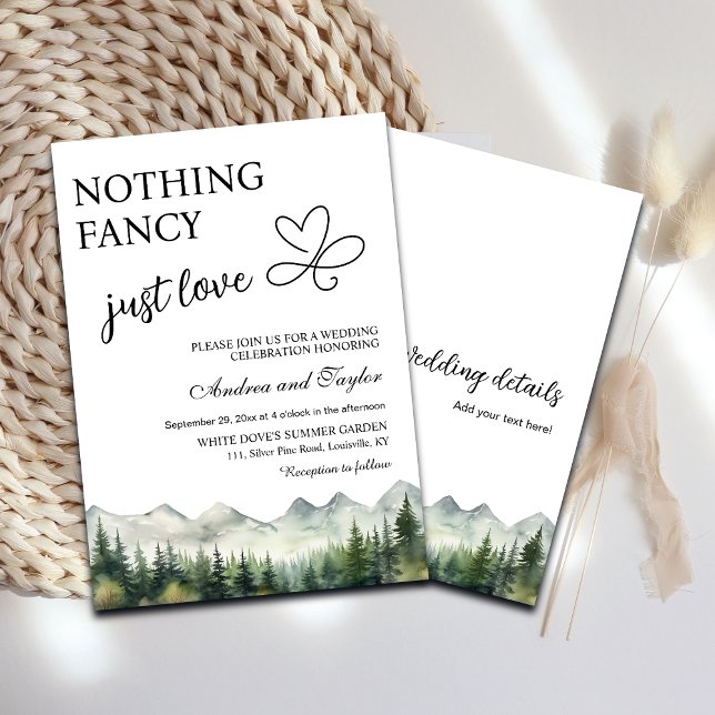 All in One Nothing Fancy Just Love Casual Wedding Inbjudningar (Skapare uppladdad)