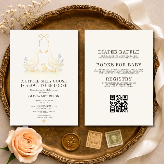 All in One Silly Goose Baby Shower Invitation Inbjudningar (Skapare uppladdad)