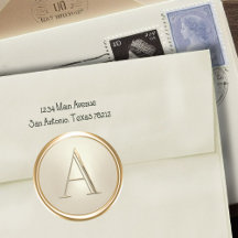 ALL INITIALER Guld Monogram på champagne