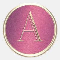ALL INITIALER Guld Monogram Ro Rosa Shimmer
