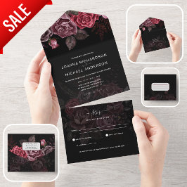 All inkluderande burgundy Black Gothic Ro OSA