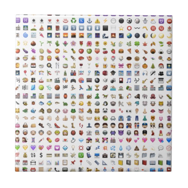 All iPhone / iOS emojis Kakelplatta (Framsidan)