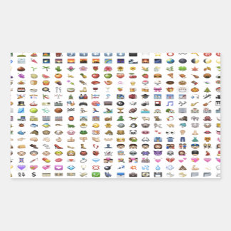 All iPhone / iOS emojis Rektangulärt Klistermärke