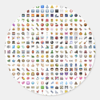 All iPhone / iOS emojis Runt Klistermärke