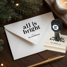 All Is Bright Personalized Christmas Stämpel