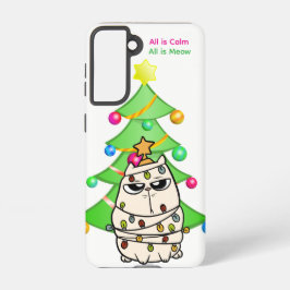 All Is Calm All Is Meow Cat Samsung Galaxy Case