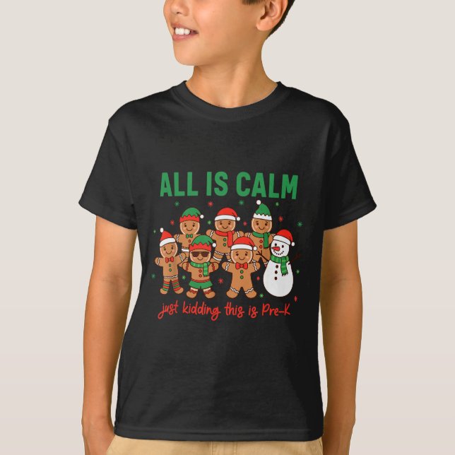 All Is Calm Just Kidding This Is Pre-k Preschool T T Shirt (Framsida)