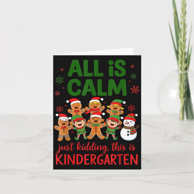 All Is Calm This Is Kindergarten Gingerbread Chris Kort (Framsida)