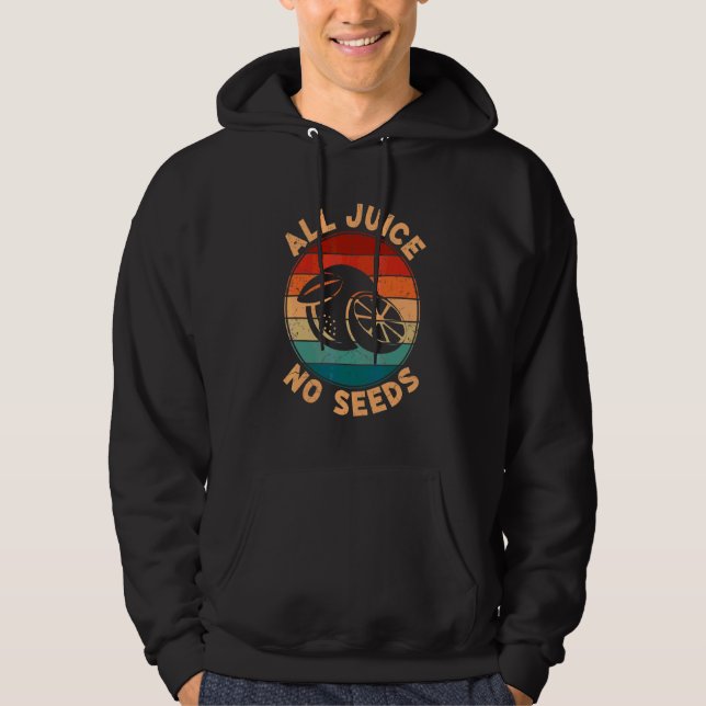 All Juice No Seed Män Vasectomy Efter Operation Hoodie (Framsida)