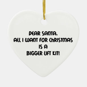 All kära Santa som jag önskar för jul, är en Julgransprydnad Keramik