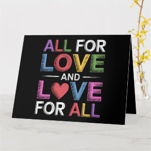 All kärlek och kärlek för alla Pride Month HBTQ Kort