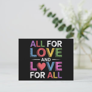 All kärlek och kärlek för alla Pride Month HBTQ Vykort