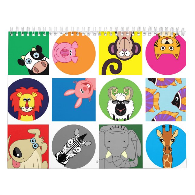 ALL LYCKLIG DJURKALENDER KALENDER (Omslag)