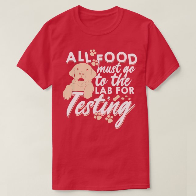 All mat måste gå till lab för testning t shirt (Design framsida)