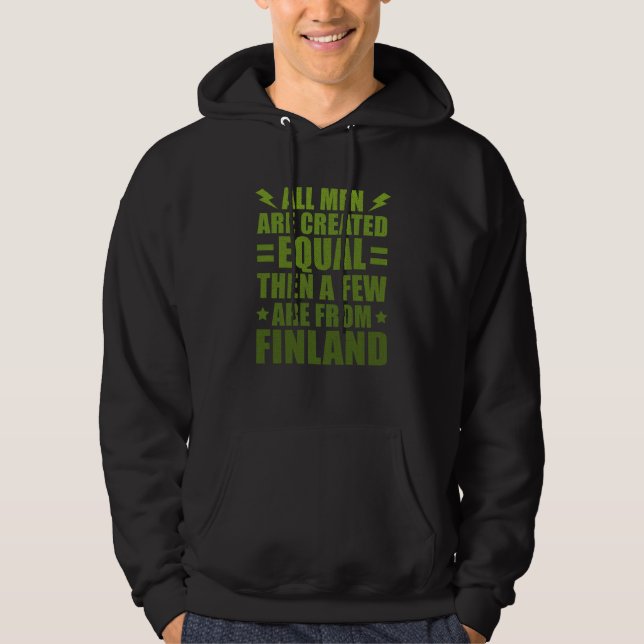 All Men Are Created Equal Haitian Humor Haiti Hoodie (Framsida)