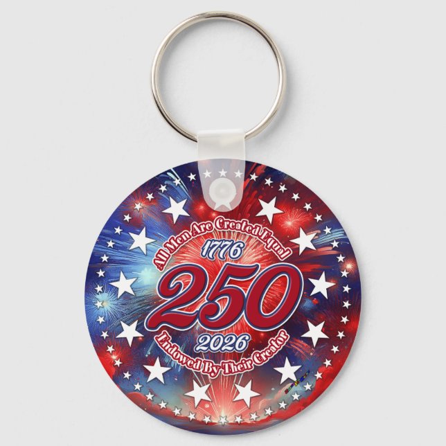 All Men Are Created Graphics Fireworks Clouds Nyckelring (Framsida)