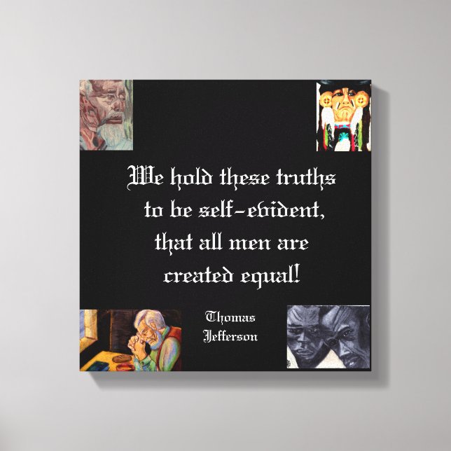 ALL MEN ARE EQUAL  CANVASTRYCK (Framsida)