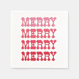 All Merry Rosa Cocktail Napkins Pappersservett