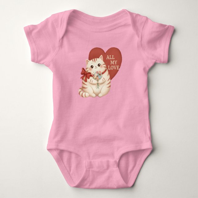 All Min Kärlek Tabby Katt T Shirt (Framsida)