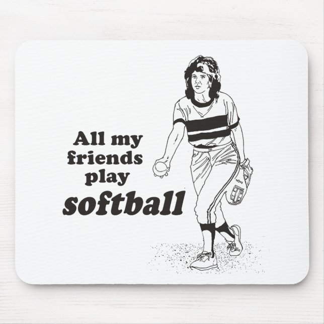 All min vänleksoftball musmatta (Framsidan)