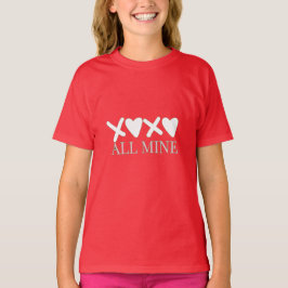 ALL MINE XOXO Valentine Shirt - Minimal Love Desig T Shirt