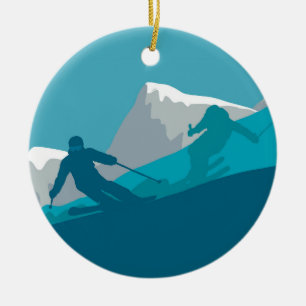 All Mountain Skiing Julgransprydnad Keramik