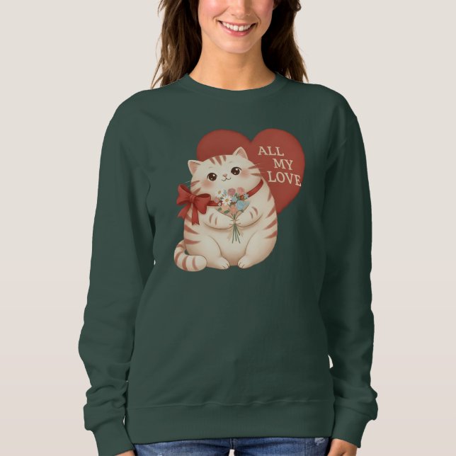 All My Love Tabby Cat T Shirt (Framsida)