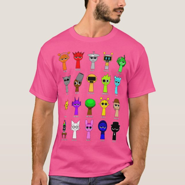 All My Sprunki Game Leksak T Shirt (Framsida)