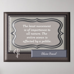 All natur ~Blaise Pascal-citat - Skriv ut Poster