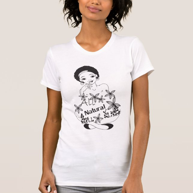 All naturlig flicka tee shirt (Framsida)