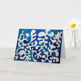 All Occasion Blue Abstract Greeting Card Kort