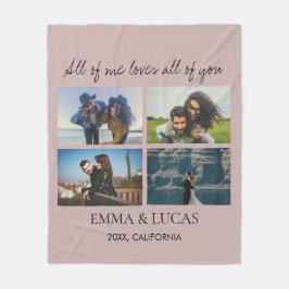 All of Me Loves All of You Photo Collage Fleecefilt
